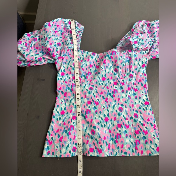 Lilly Pulitzer Bitsy Blouse Top Hottie Dottie Preppy Resortwear Vacation - Picture 7 of 8